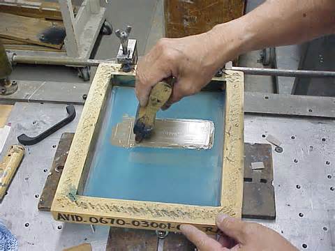 diffiniad o silkscreening